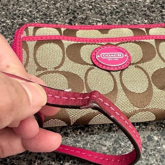 Coach Brown and Pink Wallet - Picture 3 of 8